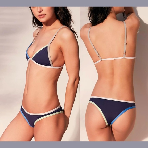 NWT 2PC Tavik [ XS‎ ] Colorblock Jett Bikini Top + Jayden Bikini Bottom in Blue - Picture 2 of 12